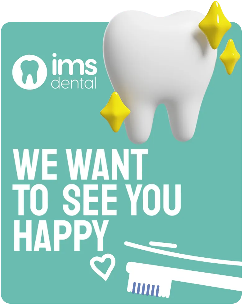 Grafik von IMS Dental: wir möchten Sie glücklich sehen